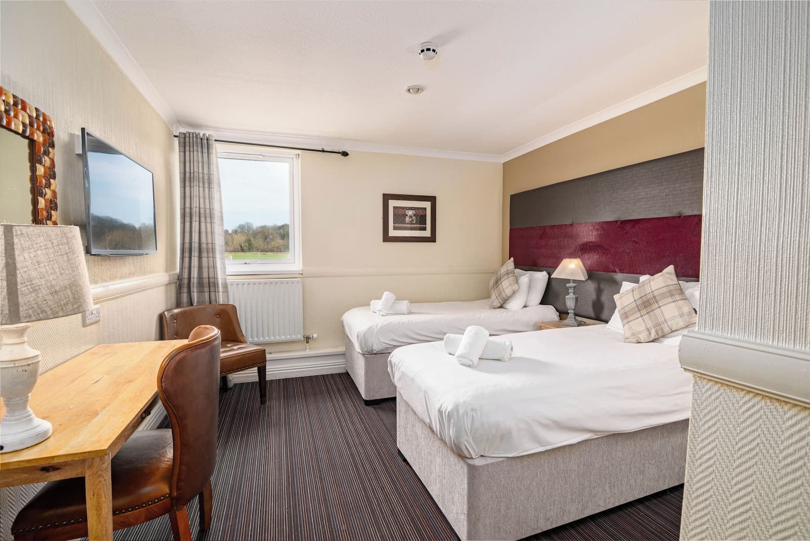 Guest room at The Honest Lawyer Hotel