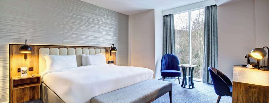 Guest room at the Radisson Blu Hotel, a recommended hotel in Durham